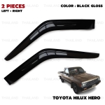 กันสาดฝน คิ้วกันสาด 2 ชิ้น สีดำ สำหรับ Toyota Hilux Hero LN50 LN60 MK2 ปี 1984-1988